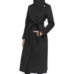 Kenneth Cole Belted Maxi Wool Blend Coat sz 8